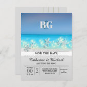 Zeester paradijs blauwe wateren tropische save dat aankondigingskaart (Voorkant / Achterkant)