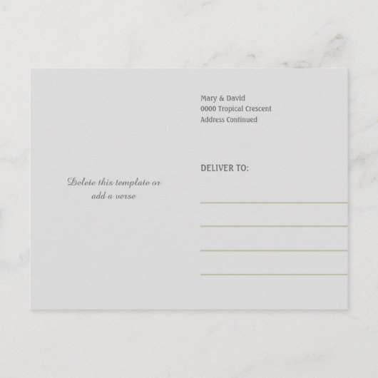 Zeester paradijs blauwe wateren tropische save dat aankondigingskaart (Achterkant)