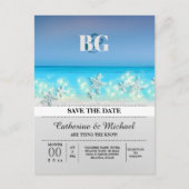 Zeester paradijs blauwe wateren tropische save dat aankondigingskaart (Voorkant)