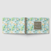 Zeester perzik groen nautische kust echte folie gastenboek (Volledig)