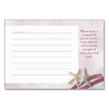 Zeester Ribbon en Kant Recept Kaarten