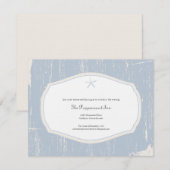 Zeester Rustieke Beach Huwelijksreceptie Informatiekaartje (Voorkant / Achterkant)