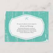 Zeester Rustieke Strand Bruiloft Informatiekaartje (Voorkant)