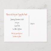 Zeester, Save the Date Briefkaart (Achterkant)