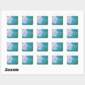 Zeester Save the Date Vierkante Sticker (Vel)