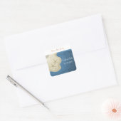 Zeester Save the Date Vierkante Sticker (Envelop)