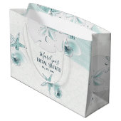 Zeester schelpen moderne elegante strand bruiloft groot cadeauzakje (Achterkant Gekanteld)