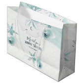 Zeester schelpen moderne elegante strand bruiloft groot cadeauzakje (Voorkant Gekanteld)