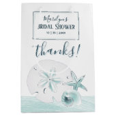 Zeester schelpen moderne elegante strand bruiloft medium cadeauzakje (Voorkant)