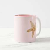 Zeester schilderij Sinaasappel kunst Mok (Voorkant rechts)