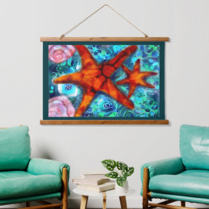 Zeester Seashells Beach Kust Nautisch Abstract Hangend Wandkleed