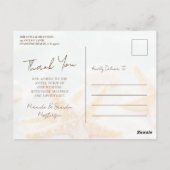 Zeester Shellen Oceaan Strand Bruiloft Dank Je Briefkaart (Achterkant)