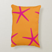 Zeester Sinaasappel Roze Kust Tropische Kunst Stra Accent Kussen (Achterkant (Verticaal))