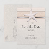 Zeester Sterk Reme Bruidschap Save the Date Aankondigingskaart (Voorkant / Achterkant)