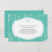 Zeester Sterke Landelijke Bruiloft aan Zee Informatiekaartje (Voorkant / Achterkant)