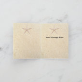 Zeester Strand Bruiloft Dank Je Kaart (Binnen)