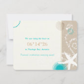 Zeester + Strand Zand Trouwfoto Save the Date (Achterkant)