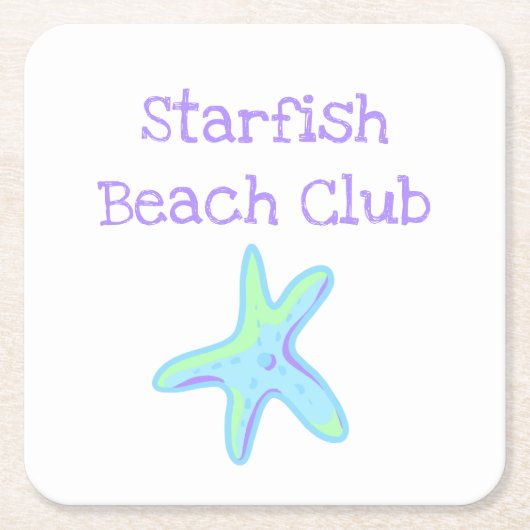 Zeester Strandclub Kartonnen Onderzetters (Voorkant)