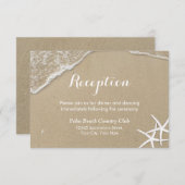 Zeester Summer Strand Bruiloftsreceptie Informatiekaartje (Voorkant / Achterkant)