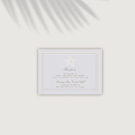 Zeester Thema Kust Klassieke Receptie Huwelijk Informatiekaartje