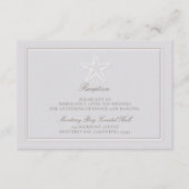 Zeester Thematische Klassieke Kust Bruiloft Recept Informatiekaartje (Voorkant)