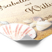 Zeester Tropische Strand Bruiloft Welkomstbord Poster (Hoek)