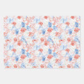 Zeester Vier Juli Feest Rode Blauwe Kleur Inpakpapier Vel (Voorkant 3)