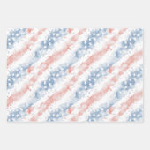 Zeester Vier Juli Feest Rode Blauwe Kleur Inpakpapier Vel (Voorkant 2)