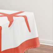 Zeester Vrolijk Kerstmis Wit Koraal Sinaasappel 20 Tafelkleed (Voorbeeld)
