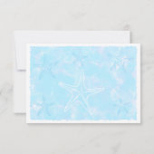 Zeester waterverf aangepaste monogram pastelblauw notitiekaartje (Achterkant)