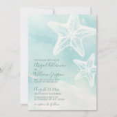 Zeester Waterverf Zomer Strand Bruiloft Kaart (Voorkant)