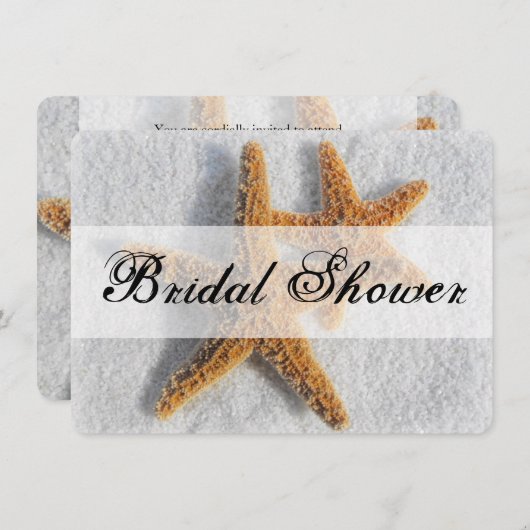 Zeester Zand Strand Oceaan Thema Vrijgezellenfeest Kaart (Voorkant / Achterkant)