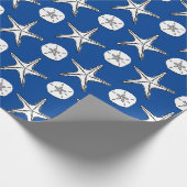Zeester Zanddollar Patroon Cadeaupapier (Hoek)