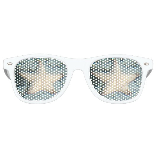Zeester Zeebodem Oceaan Stilte Retro Zonnebril (Voorkant)