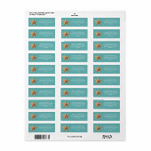 Zeester Zeegroene Retouradreslabel Etiket (Full Sheet)