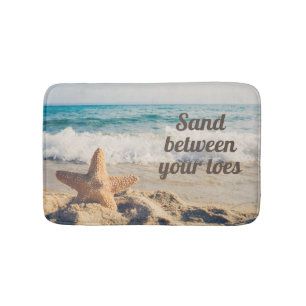 Zeester Zeerond Strand Zand Tussen Tenen Badmat