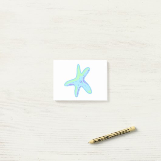Zeester - Zeester in pasteltinten Post-it® Notes (Op bureau)