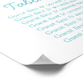 Zeester zeester Trouw zitplaatsen Tafelplanner 1-9 Poster (Hoek)