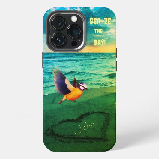 Zeester - Zeevogel - Liefde iPhone Hoesje (Achterkant)