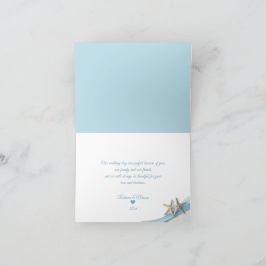 Zeesterlint Diamant met Foto Bedankkaart (Binnen)