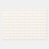 Zeesterpatronen op Ecru Inpakpapier Vel (Voorkant)