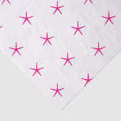 Zeesterpatronen Roze Witte Strand Nautilus 2022 Tissuepapier (Detail)