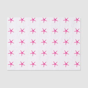Zeesterpatronen Roze Witte Strand Verjaardagen Sch Tissuepapier
