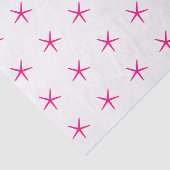 Zeesterpatronen Roze Witte Strand Verjaardagen Sch Tissuepapier (Detail)
