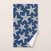 Zeesterpatroon Blauw Bad Handdoek (Handdoek)