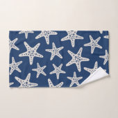 Zeesterpatroon Blauw Bad Handdoek (Handdoek)