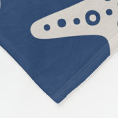 Zeesterpatroon Blauw Fleece Deken (Hoek)