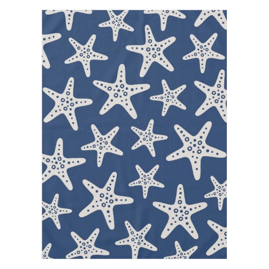 Zeesterpatroon Blauw Tafelkleed (Voorkant)