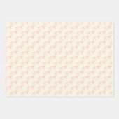 Zeesterpatroon boven wit geel roze pasteltinten inpakpapier vel (Voorkant 3)