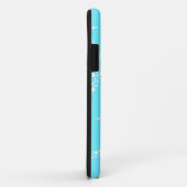 Zeesterpatroon in turquoise en wit. Case-Mate iPhone case (Achterkant/rechts)